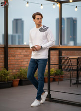 Monochrome Crest Sweatshirt